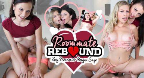 Megan Sage, Zoey Monroe starring in Roommate Rebound - WankzVR (UltraHD 2K 1600p / 3D / VR)