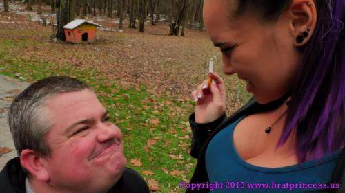 Natalya starring in Fart And Ashtray Slave Used Outside - BratPrincess2 (FullHD 1080p)