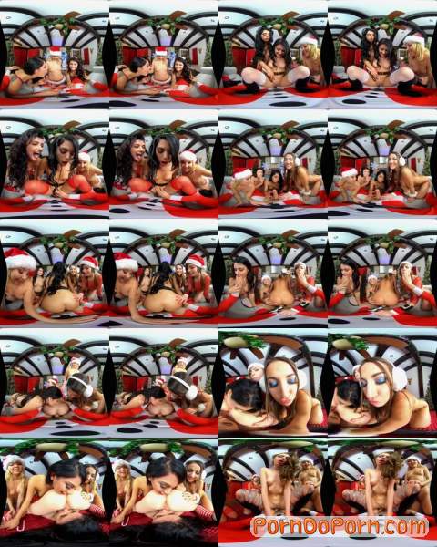 Aaliyah Love, Adria Rae, Alex Blake, Elena Koshka, Gina Valentina, Lily Adams starring in Christmas Bonus - WankzVR (4K UHD 2160p / 3D / VR)