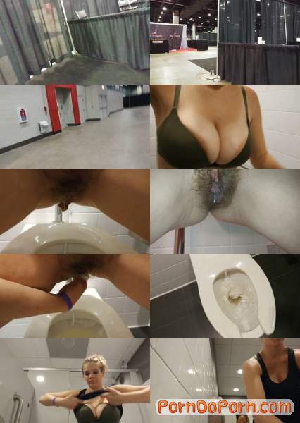 CandieCane starring in Public Porn Convention Pee and Surprise Poop - Scatshop (FullHD 1080p / Scat)