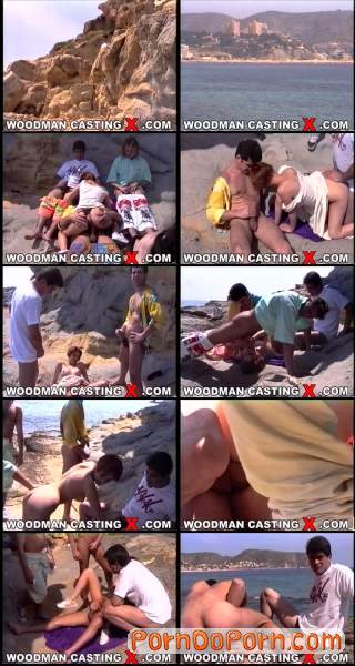 Orssi Baby starring in BTS - Sex on the beach with 3 men - WoodmanCastingX (SD 540p)