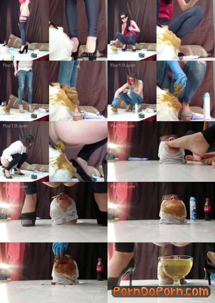 MilanaSmelly starring in Banquet for a 3-course toilet slave - Poo19 (FullHD 1080p / Scat)