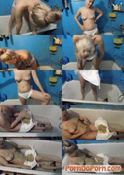 KatyaKASS starring in Diaper shit in the bathroom - ScatShop (FullHD 1080p / Scat)
