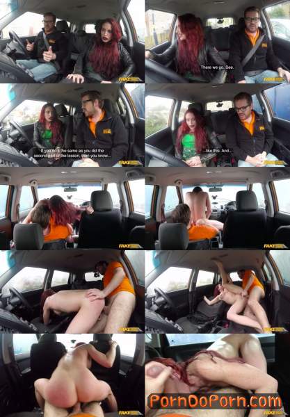 Diverse Stacey starring in Crazy Redhead Fucks Car Gearstick - FakeDrivingSchool (SD 368p)