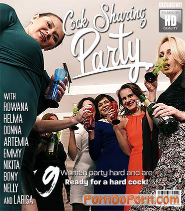 Artemia, Bony, Donna, Emmy, Helma, Larisa C, Nelly, Nikita V, Rowana starring in Cock sharing party - Mature.nl, Mature.eu (SD 540p)