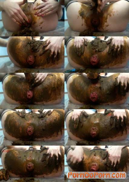 ScatLina starring in Anal prolapse in shit - ScatShop (FullHD 1080p / Scat)