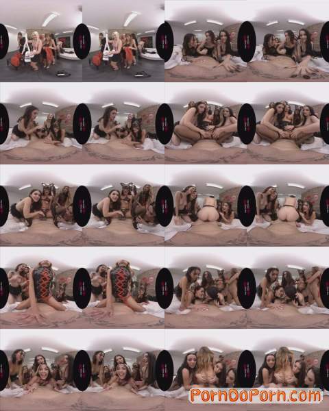 Alessa Savage, Baby Nicols, Eveline Dellai, Karolina Star, Katrin Tequila, Misha Cross starring in 12 Girls of Christmas: Black Team - VirtualRealPorn (UltraHD 4K 2700p / 3D / VR)