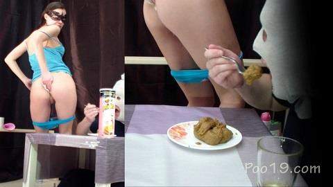MilanaSmelly starring in Light and pleasant taste and smell. Gourmet breakfast for the slave - Poo19 (FullHD 1080p / Scat)