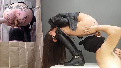 Poo Alina starring in Slut pooping in mouth of a toilet slave - PooAlina (FullHD 1080p / Scat)