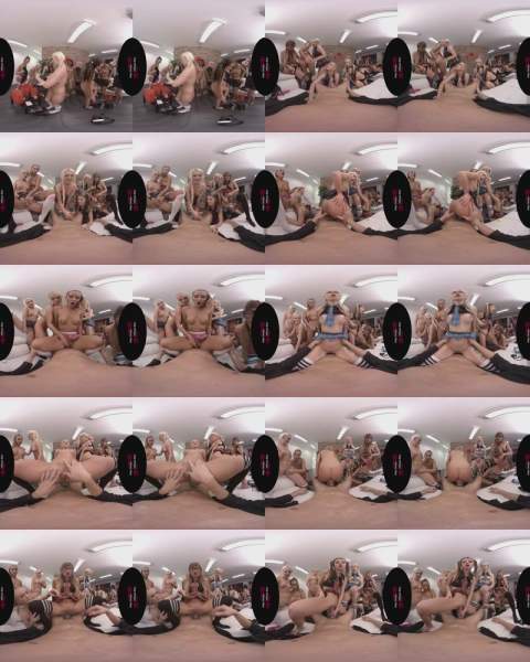 Arteya, Gina Gerson, Lovita Fate, Naomi Bennet, Silvia Dellai, Vinna Reed starring in 12 Girls of Christmas: Red Team - VirtualRealPorn (UltraHD 2K 1920p / 3D / VR)