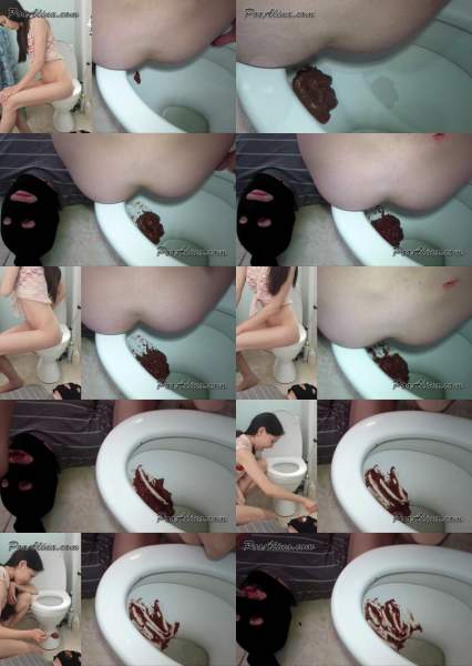 Poo Alina starring in Toilet slave swallows Alina shit from toilet - PooAlina (FullHD 1080p / Scat)