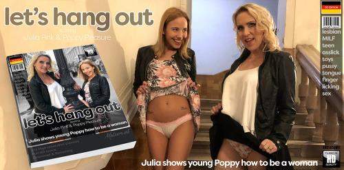 Julia Pink, Poppy Pleasure starring in Milf Julia Pink hangs out with young Poppy Pleasure - Old-and-Young-Lesbians, Mature.nl (SD 406p)