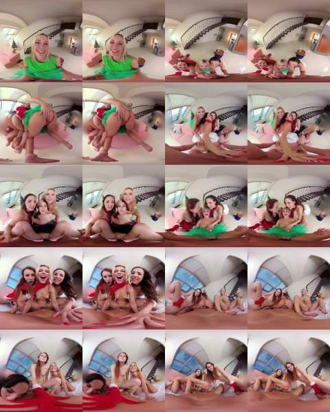 Charlie Red, Kristy Black, Lola Myluv starring in Czech VR 321 - Christmas With a Bang - CzechVR (UltraHD 2K 1440p / 3D / VR)