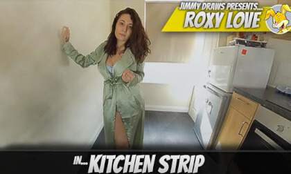 Roxy Love starring in Roxy Love, Alt Model Kitchen Strip - JimmyDraws (UltraHD 2K 1920p / 3D / VR)