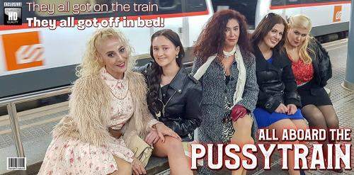 Gina Ferocious (EU) (19), Montse Swinger (EU) (40), Musa Libertina (EU) (53), Yelena Vera (48), Zazel Paradise (EU) (52) starring in Five old and young lesbians all aboard the pussy train - Mature.nl (FullHD 1080p)