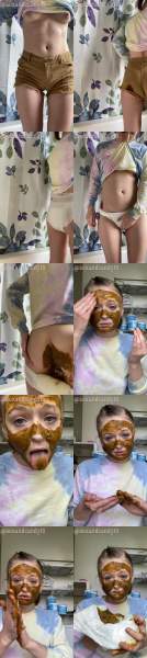 Sexandcandy18 starring in Teen's first diaper fill + face mask! - ScatShop (UltraHD 2K 1620p / Scat)