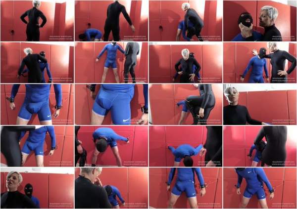 Kp105 Catsuit Ballbusting - MsKillpussyWrestling (HD 720p)