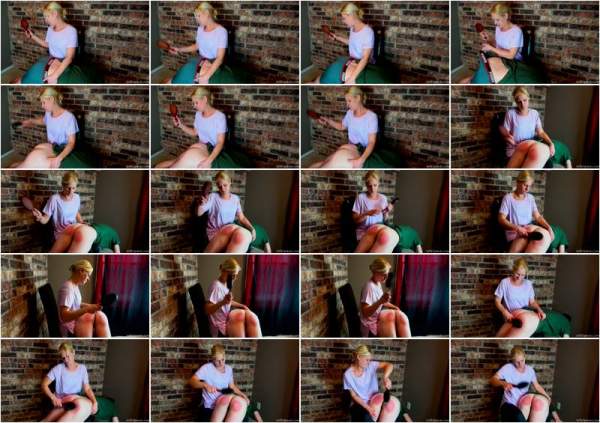 Hairbrush Spanking For A Bad Boy - WifespanksClipStore (FullHD 1080p)