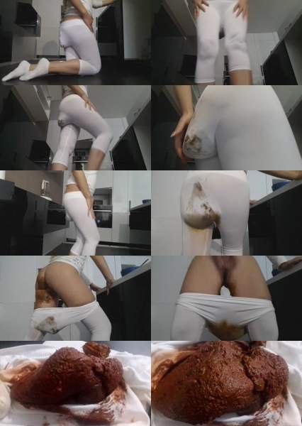 Thefartbabes starring in White Tights Huge Bomb - ScatShop (FullHD 1080p / Scat)