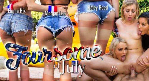 Emma Hix, Haley Reed, Morgan Lee starring in Foursome of July - WankzVR (UltraHD 2K 1920p / 3D / VR)