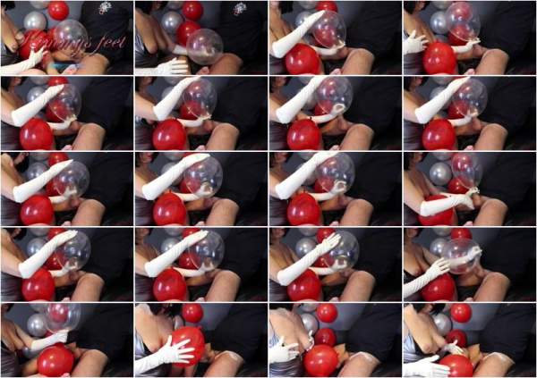 Condom Balloon Handjob With Long Latex Gloves, Cum In And On - Clips4sale (FullHD 1080p)