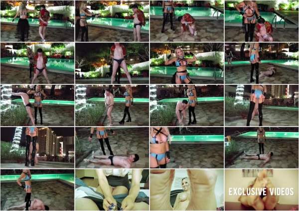 A Painful Public Pool Party - MistressTaylorKnightsEmpire (FullHD 1080p)