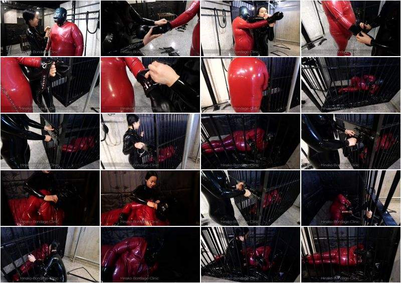 Big Cage For A Big Guy, Big Latex Man Gets Caged By Latex Japanese Mistress - Hinako-Bondage-Clinic (FullHD 1080p)