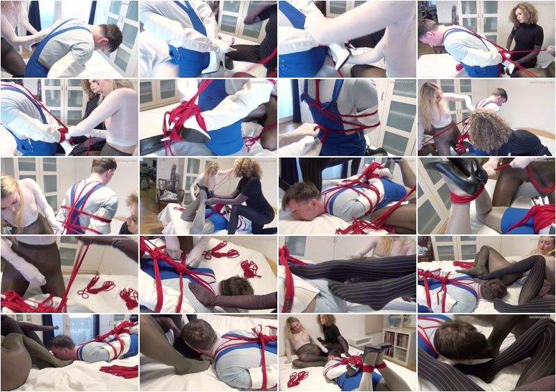 Lady Larissa starring in Hogtied Sissyboy Footslave - Clips4sale (HD 720p)