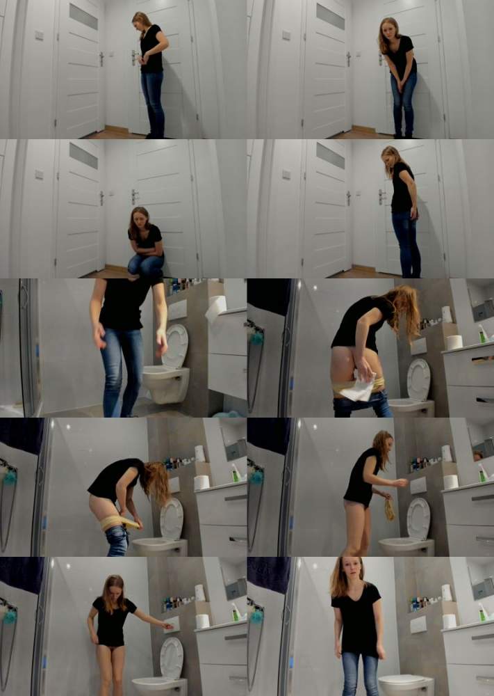 LucyBelle starring in Desperation under the bathroom and poop - ScatShop (UltraHD 2K 1440p / Scat)