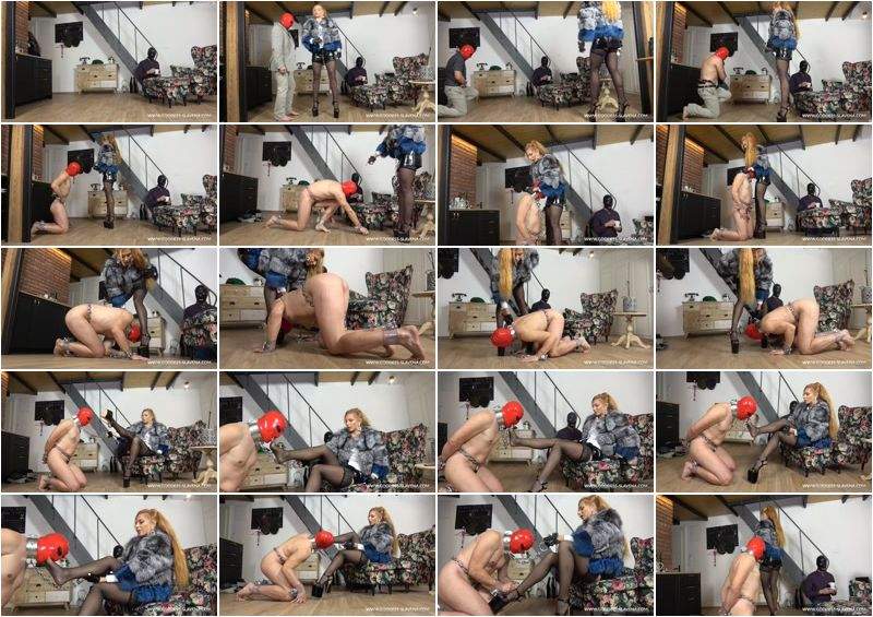 Goddess Slavena starring in One Slave Is Serving Me A Cup Of Tea And Next One Lick My Feet In Nylons - Clips4sale (HD 720p)