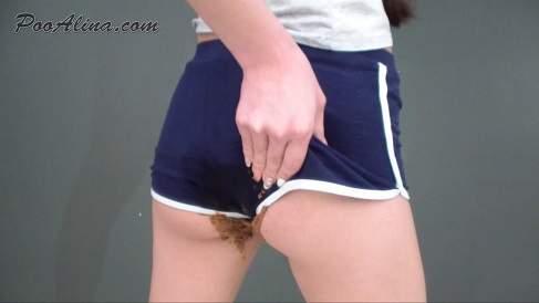 Poo Alina starring in Alina crapped in sports shorts - PooAlina (HD 720p / Scat)