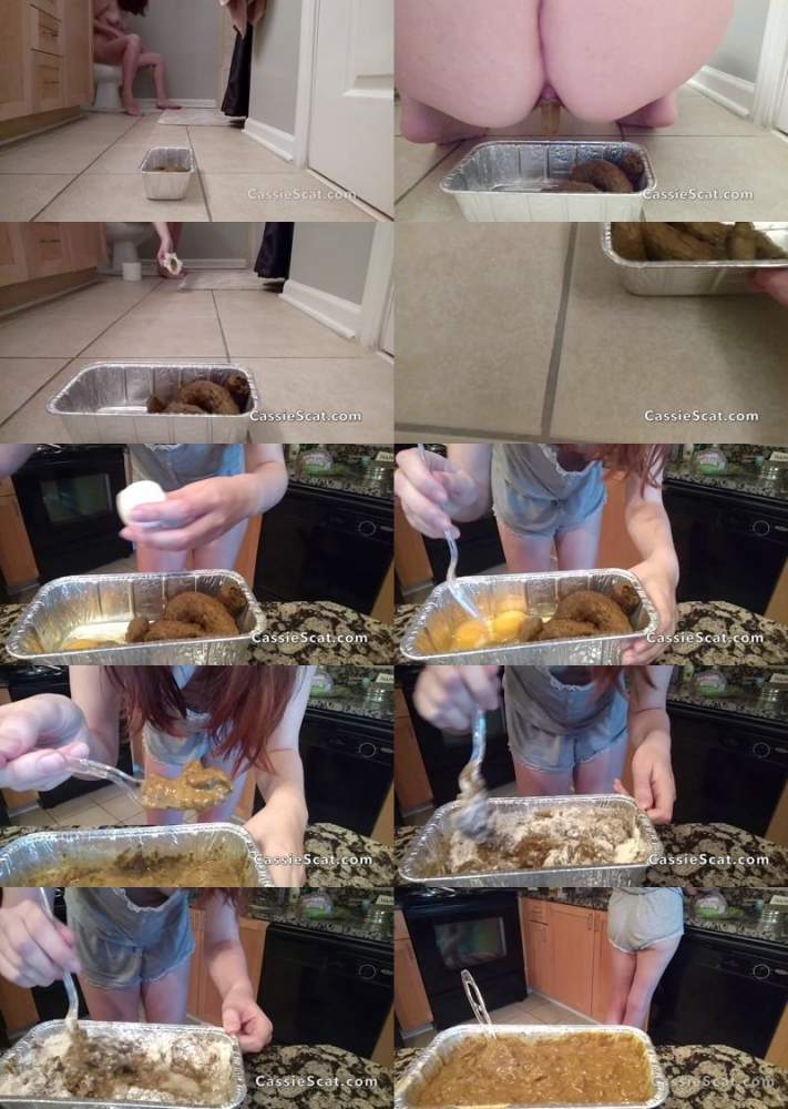 CassieScat starring in Baking Giant Shit Banana Bread - ScatShop (FullHD 1080p / Scat)