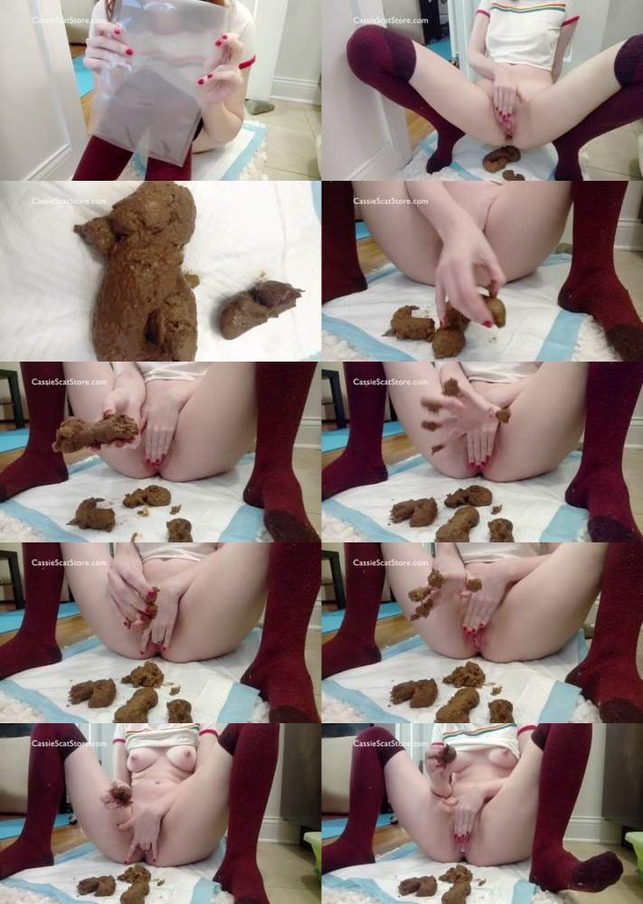 CassieScat starring in Demonstrating Real Turd Licking During Eating Instructions - ScatShop (FullHD 1080p / Scat)