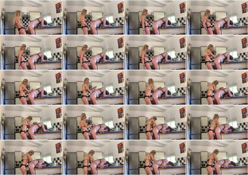 Strapon Over The Kitchen Bench - LadyDarkAngel (HD 720p)