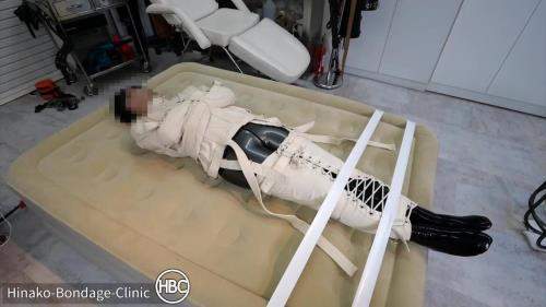 Taped Down To The Bed In A Latex Cat Suit And Canvas Straitjacket - HinakoBondageClinic (FullHD 1080p)
