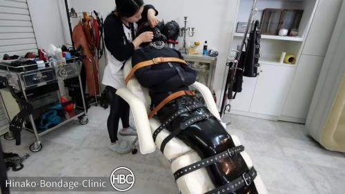 Sub Blows A Huge Load In Latex Bondage; Latex Catsuit And Rest Sack, Canvas Straitjacket And More - HinakoBondageClinic (FullHD 1080p)