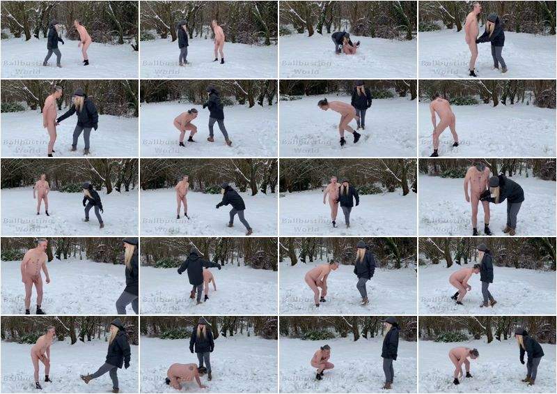 Snowballs 2021 - Ballbusted In The Snow By Nikki Whiplash - BallbustingWorldPpv (FullHD 1080p)
