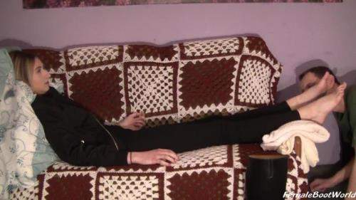 Foot Worship On Sofa - FemaleBootWorld (HD 720p)