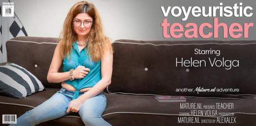Helen Volga (46) starring in Voyeuristic teacher plays with her hairy pussy - Mature.nl (FullHD 1080p)