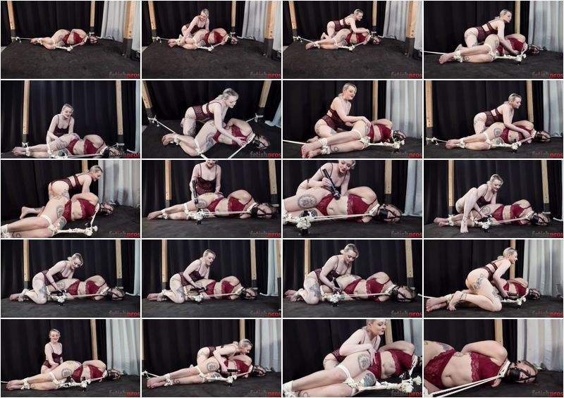 Helplessly Bound Red August Brought To Orgasms By Arielle Aquinas - Fetishpros (HD 720p)