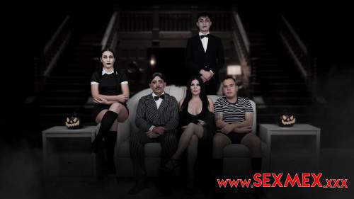 Teresa Ferrer, Angie Miller starring in Halloween special - The Addams family - SexMex (UltraHD 4K 2160p)