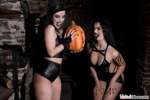 Kristy Black, Lady Gang starring in Lewd Halloween Mood - VirtualTaboo (UltraHD 4K 3630p / 3D / VR)