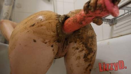 LizzyDirt starring in Horny Blonde anal fist and suck shit - ScatShop (UltraHD 4K 2160p / Scat)