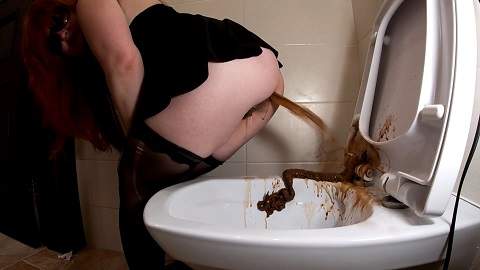 Mistress Annalise starring in Diarrhea All Over The Toilet - ScatShop (FullHD 1080p / Scat)