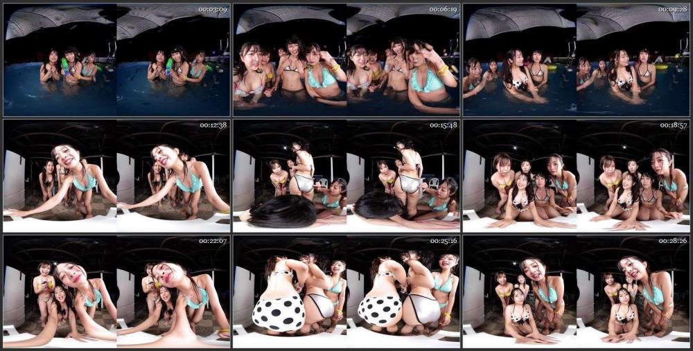 Ayana Yuzutsuki, Shiori Shirayuki, Kei Kato, Nosai Hazuki, Miyabi Kugimachi starring in Virtual Dive: Soaked Women Sheltering From the Rain (UltraHD 2160p / 3D / VR)