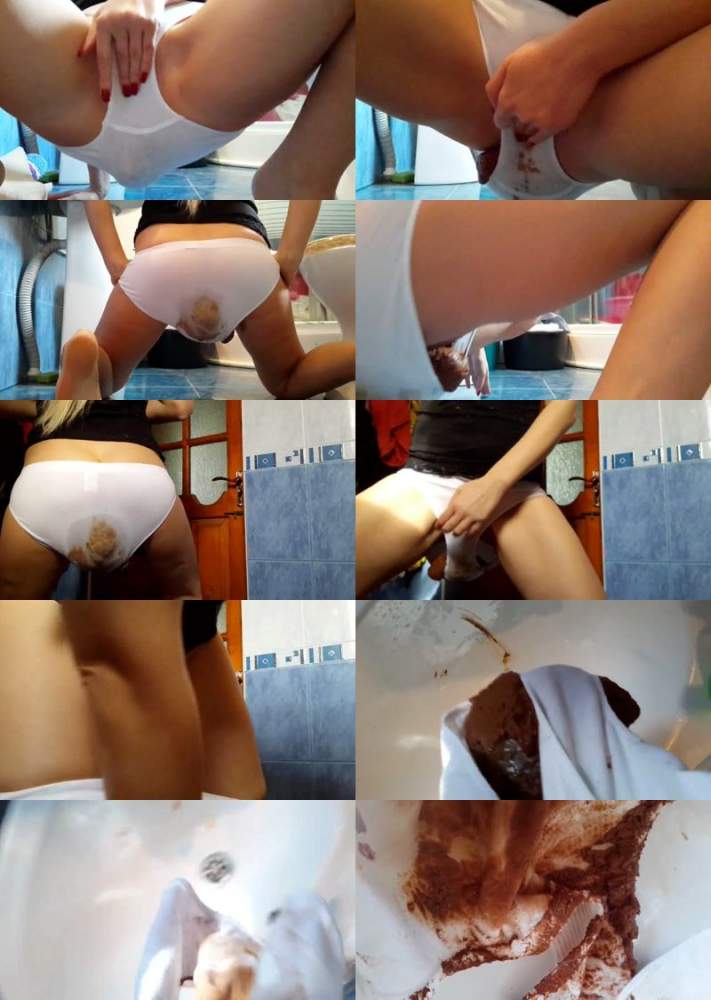 Thefartbabes starring in Full White Panty Of Shit - ScatShop (FullHD 1080p / Scat)