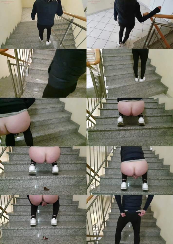 Versauteschnukkis starring in Pooped into the public stairwell - ScatShop (FullHD 1080p / Scat)