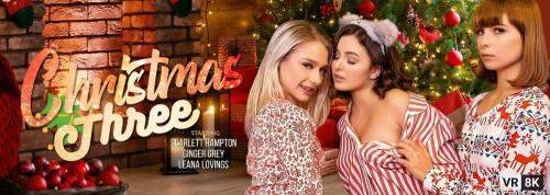 Ginger Grey, Leana Lovings, Scarlett Hampton starring in Christmas Three - VRBangers (UltraHD 4K 3840p / 3D / VR)