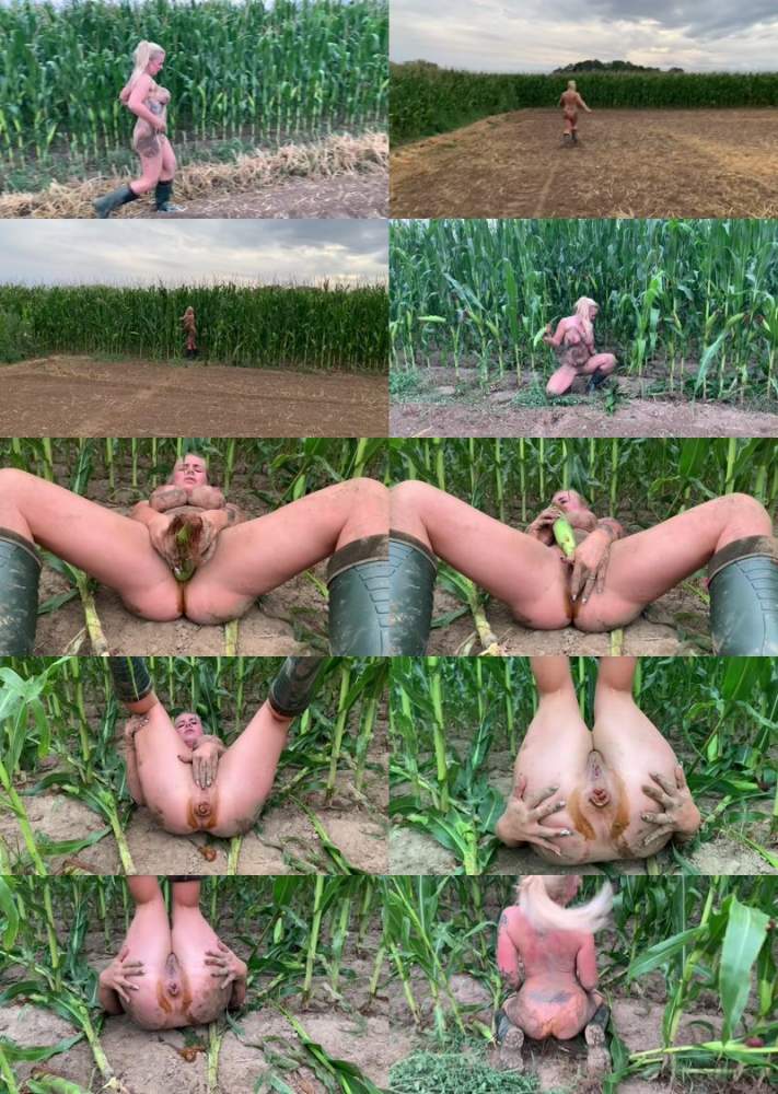 Devil Sophie starring in Screwdriver schiss - extremely dirty with rubber boots in the field on the way - Mydirtyhobby (FullHD 1080p / Scat)