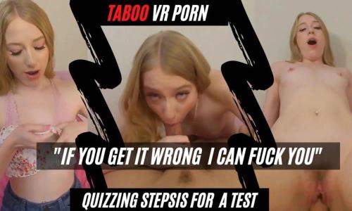 Mella Megan starring in Quizzing Stepsister for Test - Taboo VR Porn, SLR (UltraHD 2K 1920p / 3D / VR)